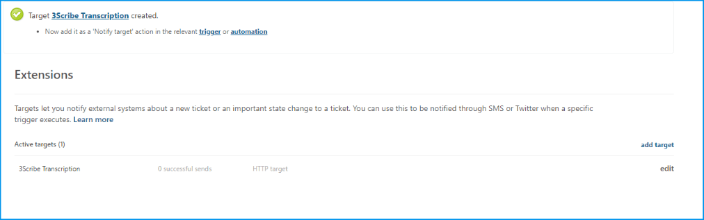 Zendesk HTTP Target
